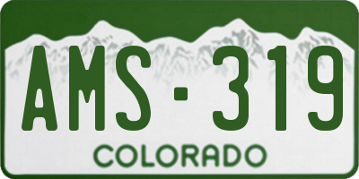 CO license plate AMS319
