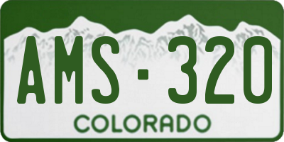 CO license plate AMS320