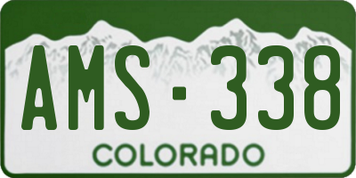 CO license plate AMS338