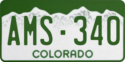 CO license plate AMS340