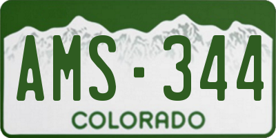 CO license plate AMS344