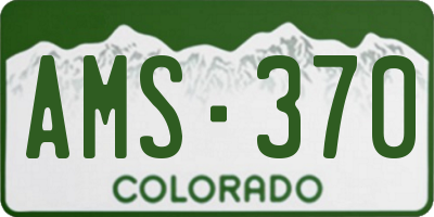CO license plate AMS370