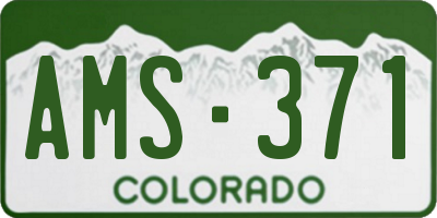 CO license plate AMS371
