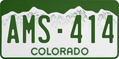CO license plate AMS414