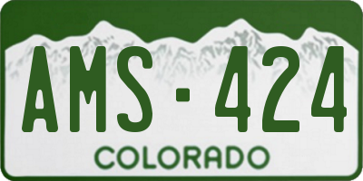 CO license plate AMS424