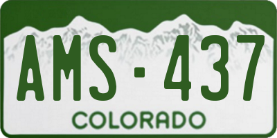 CO license plate AMS437