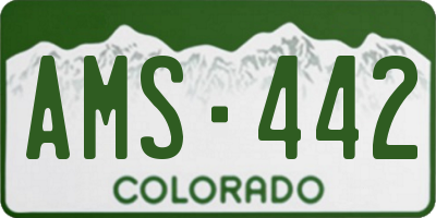 CO license plate AMS442