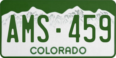 CO license plate AMS459