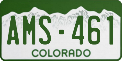 CO license plate AMS461