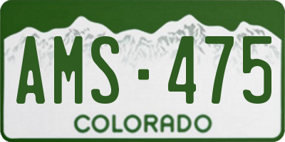 CO license plate AMS475