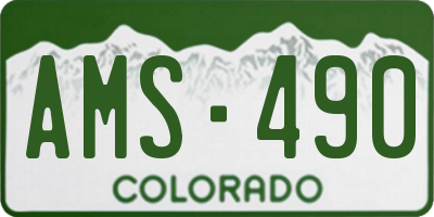 CO license plate AMS490