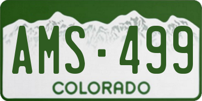 CO license plate AMS499