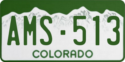 CO license plate AMS513