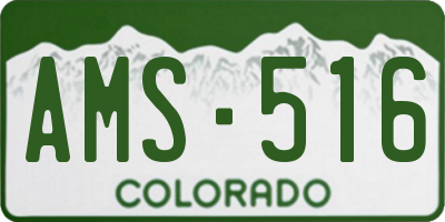 CO license plate AMS516