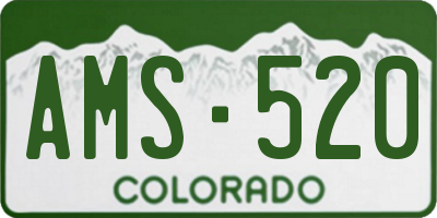 CO license plate AMS520