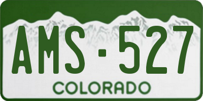 CO license plate AMS527