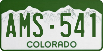 CO license plate AMS541