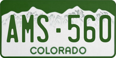 CO license plate AMS560