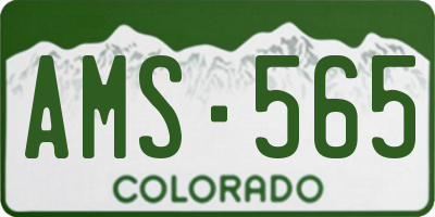 CO license plate AMS565