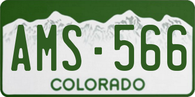 CO license plate AMS566