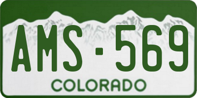 CO license plate AMS569
