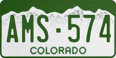 CO license plate AMS574