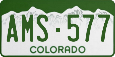 CO license plate AMS577