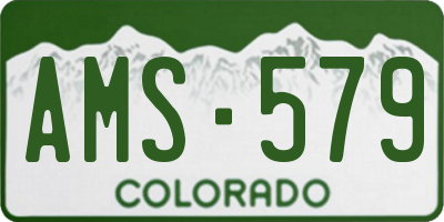 CO license plate AMS579