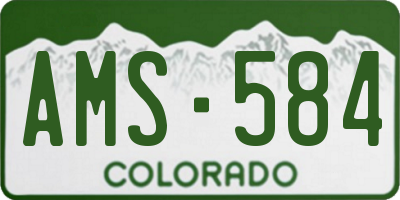 CO license plate AMS584