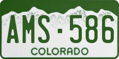 CO license plate AMS586