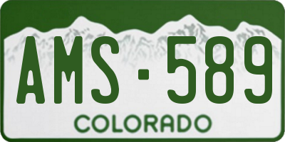 CO license plate AMS589