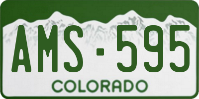 CO license plate AMS595
