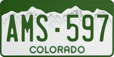 CO license plate AMS597