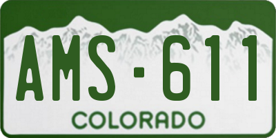 CO license plate AMS611
