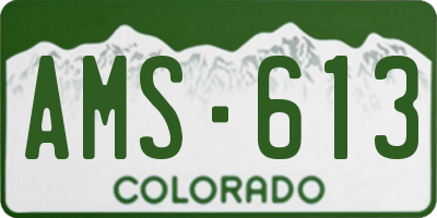 CO license plate AMS613