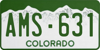CO license plate AMS631