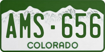 CO license plate AMS656
