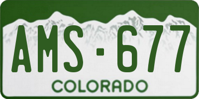 CO license plate AMS677