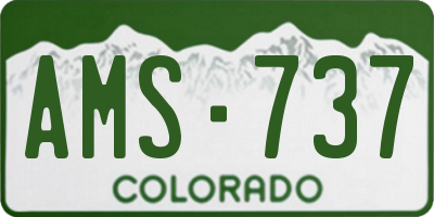 CO license plate AMS737