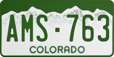 CO license plate AMS763