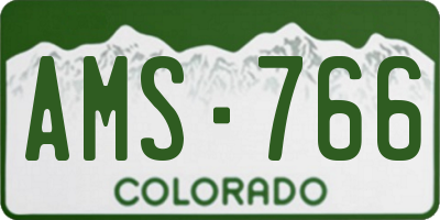 CO license plate AMS766