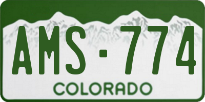 CO license plate AMS774