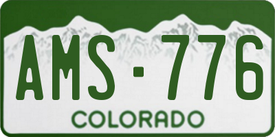 CO license plate AMS776
