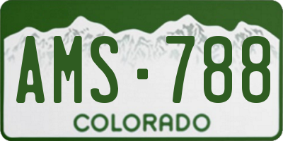 CO license plate AMS788