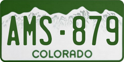 CO license plate AMS879