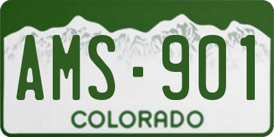 CO license plate AMS901