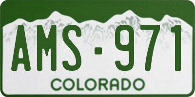 CO license plate AMS971