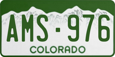 CO license plate AMS976