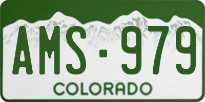 CO license plate AMS979