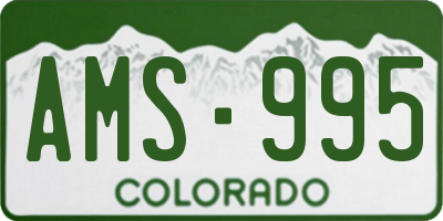 CO license plate AMS995